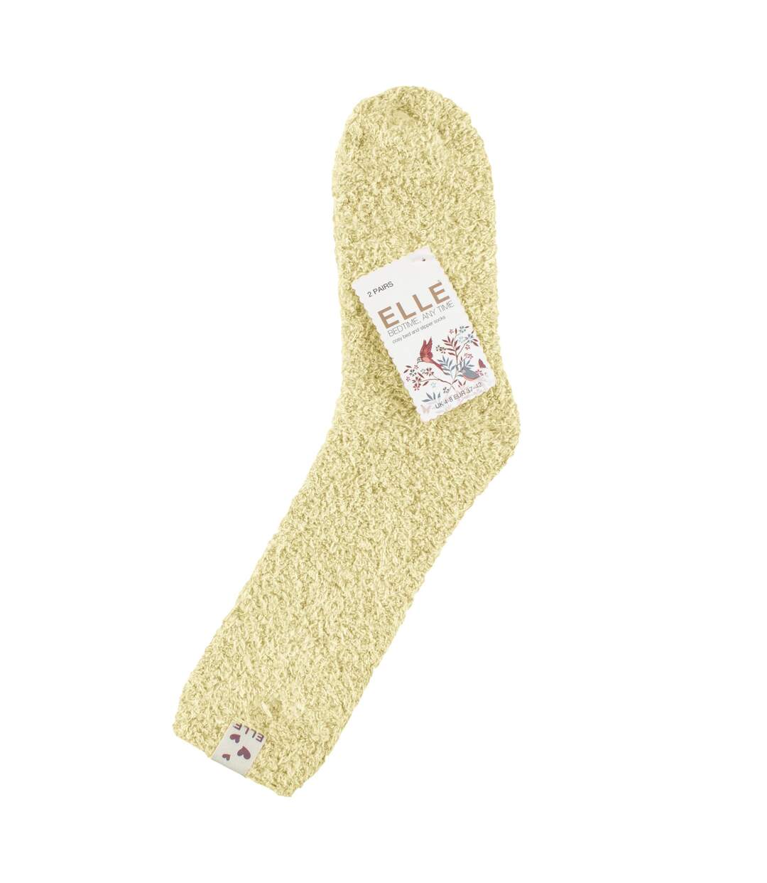 2 Pack Ladies Two Tone Cosy Bed and Home Socks - Warm Soft Relaxing Comfort-2