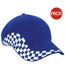 Lot de 2  casquettes à carreaux adulte bleu roi vif Beechfield-1