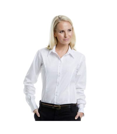 Kustom Kit Ladies City Long Sleeve Blouse (White) - UTBC1451