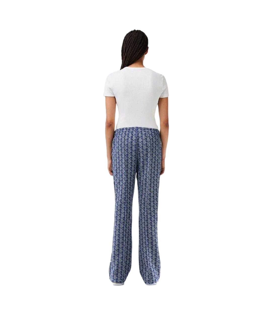 Pantalon De Jogging Motif/style Monogramme Femme Bleu Méthyle Lacoste-2