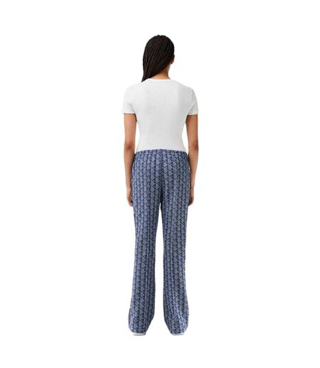 Pantalon De Jogging Motif/style Monogramme Femme Bleu Méthyle Lacoste