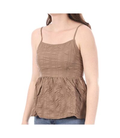 Top Marron Femme Vero Moda Singlet Peplum - L