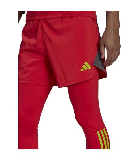 Mens Compression Base Layer Leggings Red Adidas