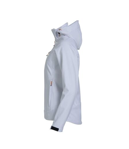 Womens/ladies milford soft shell jacket white Clique