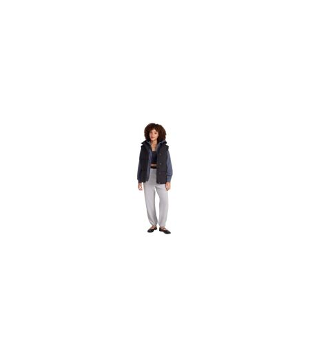 Womens/ladies Oslo Padded Gilet Jet Black Animal