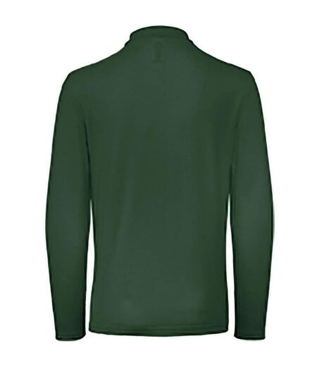 Mens Id.001 Long-sleeved Polo Shirt Bottle Green B&C