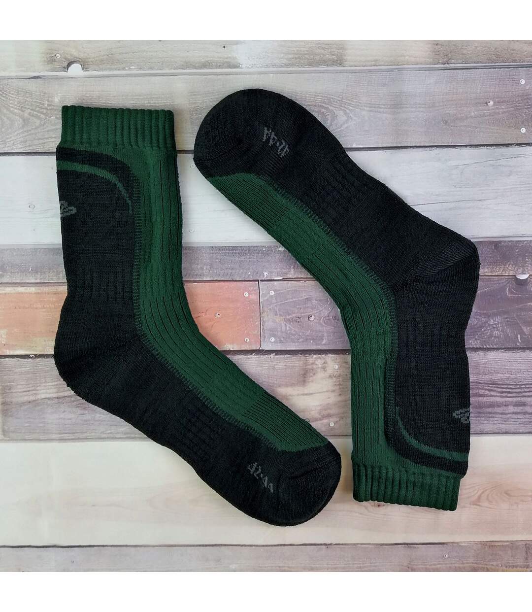 1 Pack Mens Reinforced Heel & Toe Merino Wool Hiking Socks-3