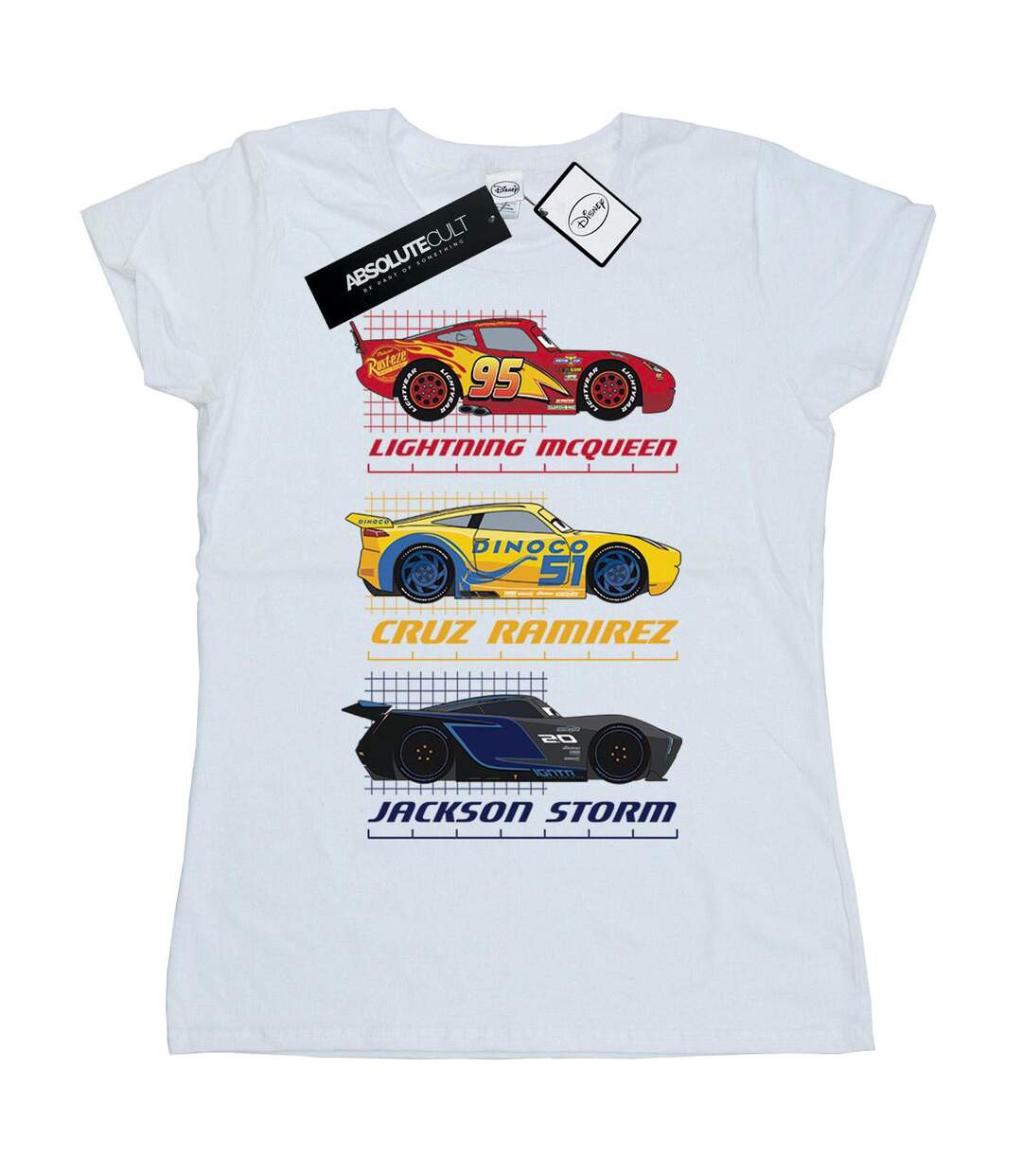 Disney - T-shirt CARS RACER PROFILE - Femme (Blanc) - UTBI13890-1