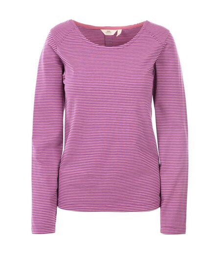Trespass Womens/Ladies Caribou Casual Top (Hibiscus Red Stripe)