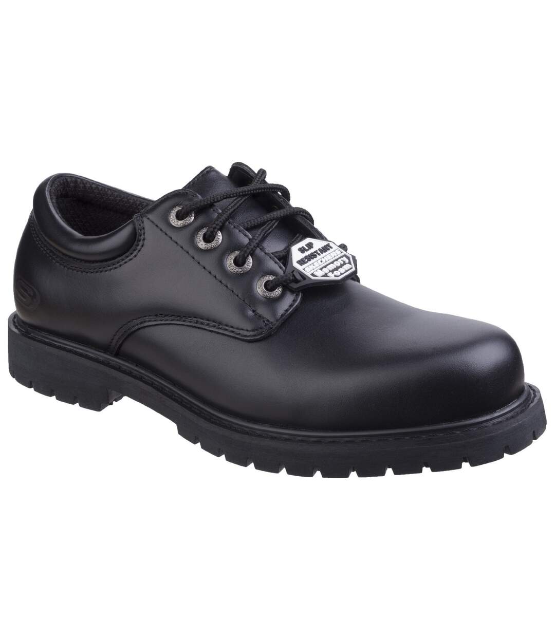 Skechers Mens Cottonwood Elks SR Shoes (Black) - UTFS4892-1