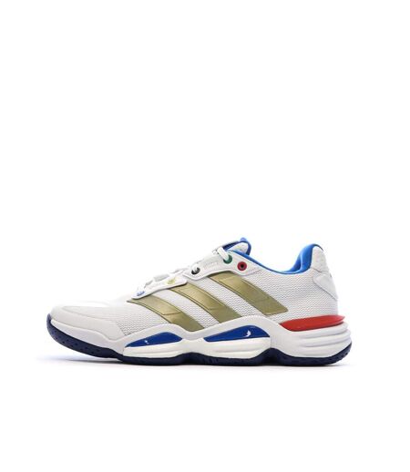 Baskets blanches/bleu/doré homme adidas stabil