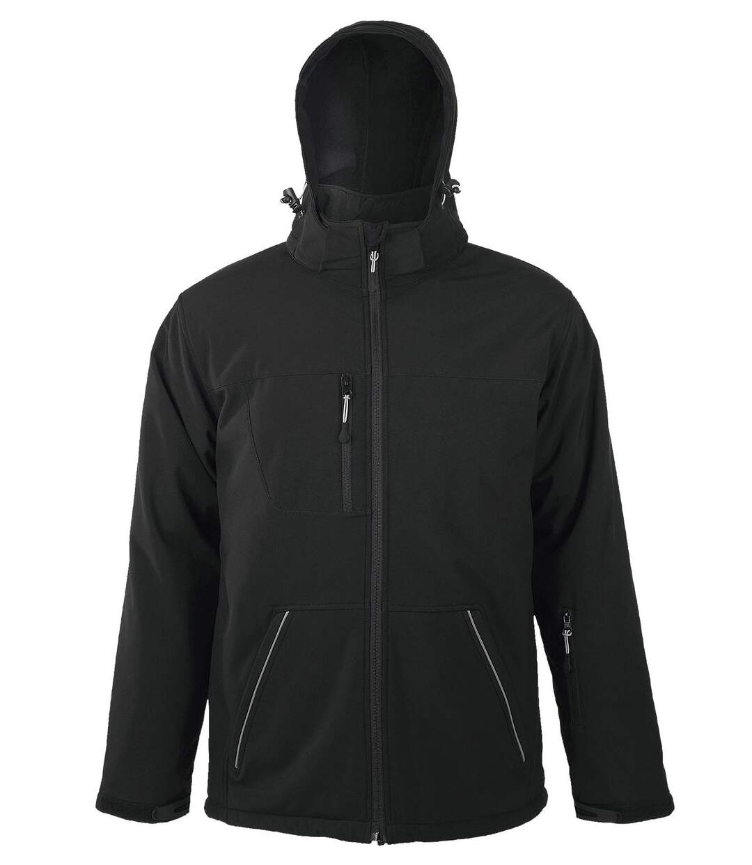 Veste parka softshell doublée et matelassée - 46604 - noir