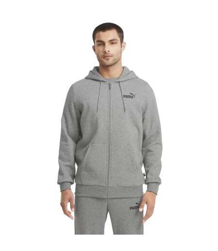 Sweat à capuche ess homme gris chiné Puma Puma