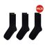 Pack Of 3  Mens Cotton Blend Crew Socks  Black Ted Baker-1