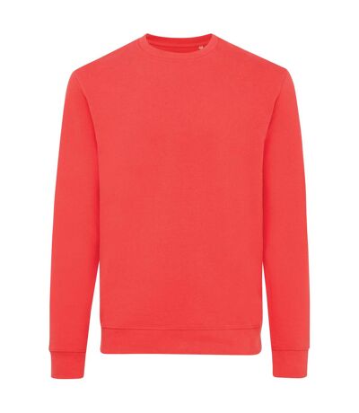 Unisex adult zion recycled cotton crew neck sweatshirt luscious red Iqoniq