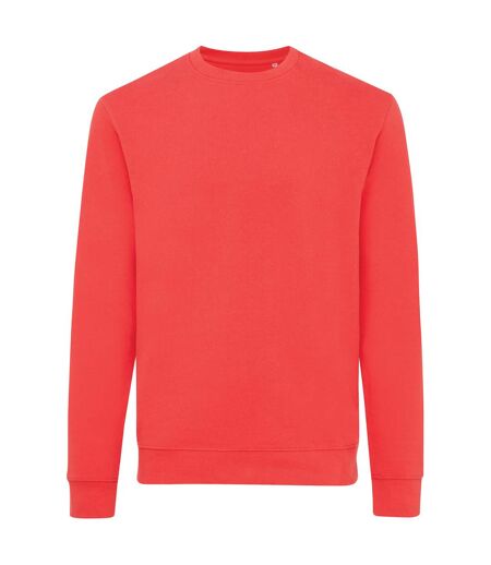 Unisex adult zion recycled cotton crew neck sweatshirt luscious red Iqoniq