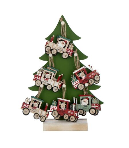 Arbre de Noël à Trains Hangers 32cm Vert