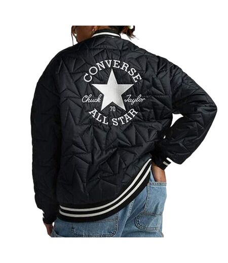 Blouson noir femme converse padded