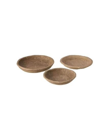 Paris Prix - Lot De 3 Coupelles Déco chad 40cm Naturel