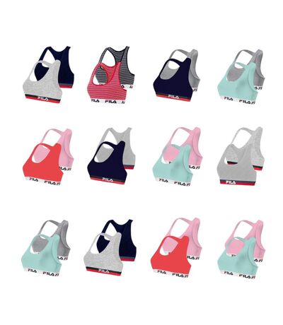 FILA Pack Surprise Brassière Femme Coton, Modèle Aléatoirement Choisi (Lot de 2)