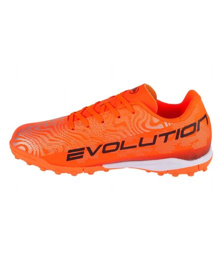 Childrens/kids Evolution Artificial Ground Football Boots Orange Silver Joma