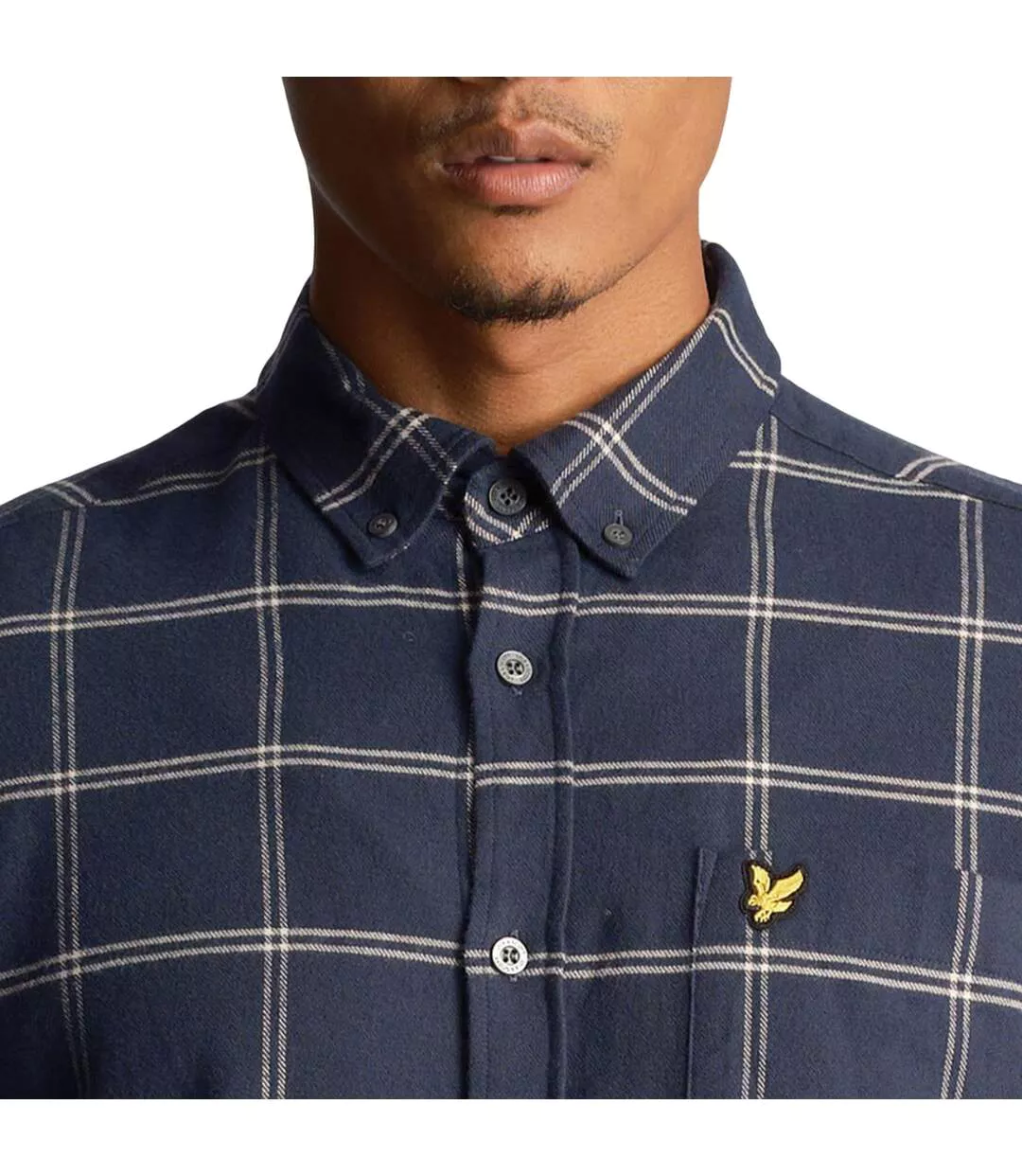 Chemise Style À Carreaux Homme Bleu Marine Lyle & Scott-4