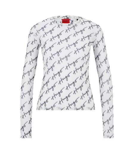 T-shirt Diralina_4 Femme Blanc Gris Hugo