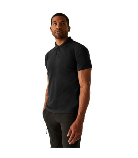 Mens Pique Polo Shirt Black Regatta Professional