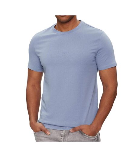 T-shirt Bleu Clair Homme Guess Aidy - L