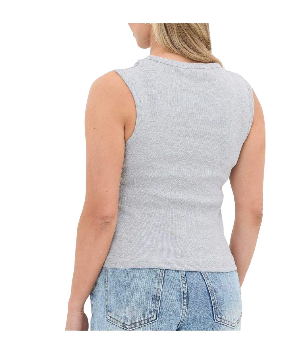 Haut Court Sans Manches Femme Gris Chiné I Saw It First-3