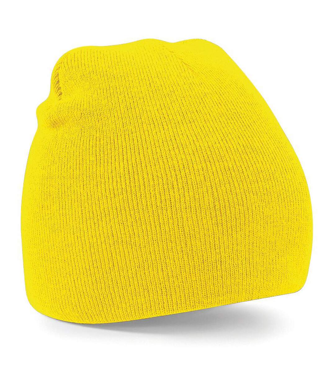 Beechfield Plain Basic Knitted Winter Beanie Hat (Yellow) - UTRW209-2