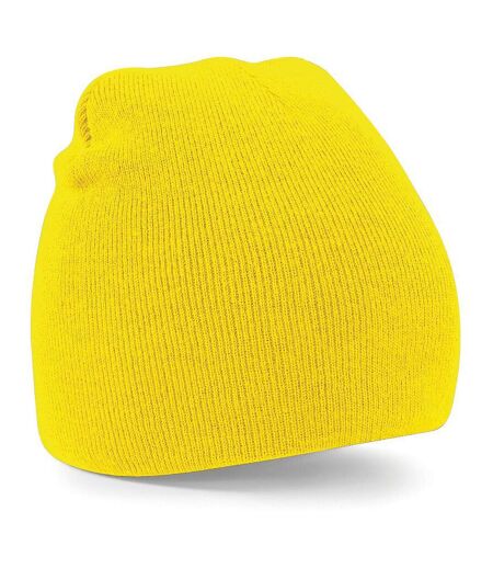 Beechfield Plain Basic Knitted Winter Beanie Hat (Yellow) - UTRW209