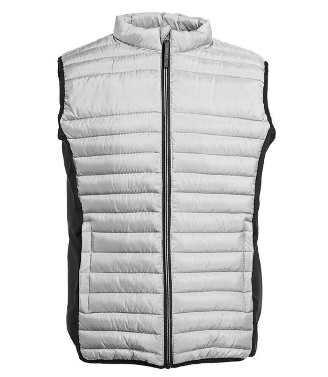 Bodywarmer bi-matière - Homme - Pen Duick - PK316 - gris silver et noir-1