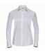 Russell Ladies/Womens Herringbone Long Sleeve Work Shirt (White) - UTBC2740