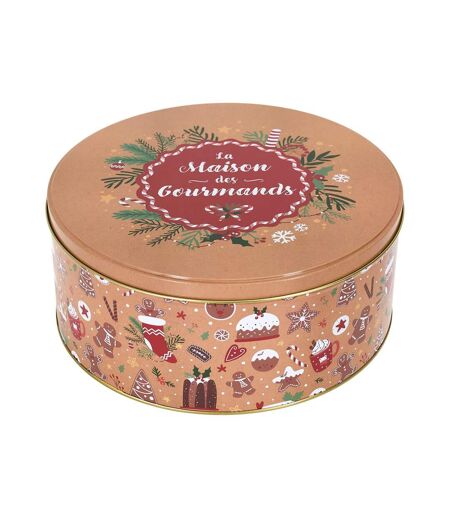 Lot de 3 Boîtes en Métal Noël Magique 25cm Rouge