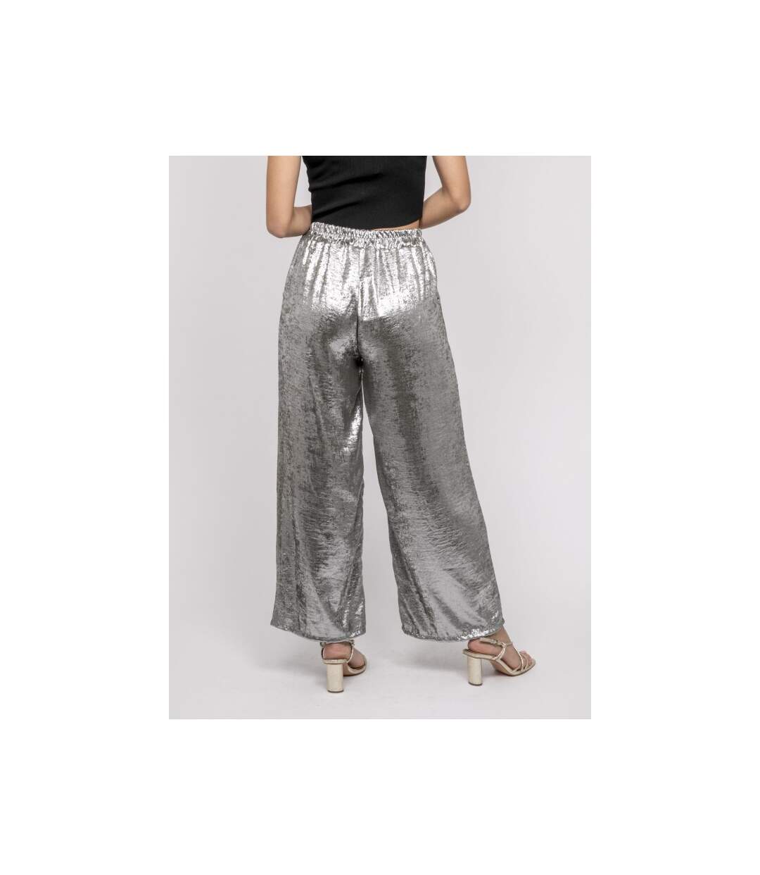 Pantalon fluide métallisé EDWINA - Dona X Lisa-2