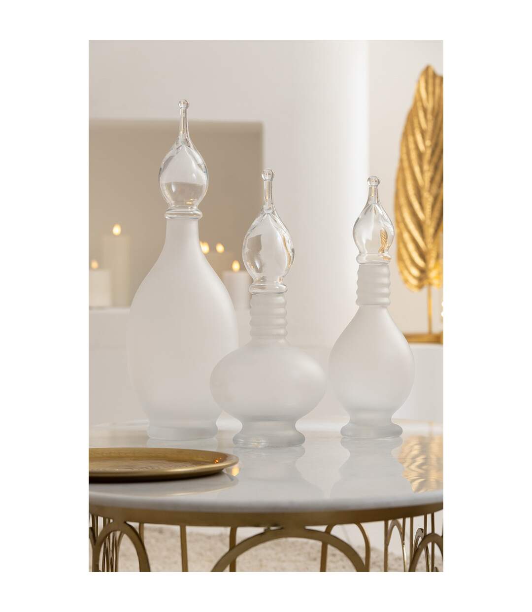Vase Bouchon Fiole en Verre Jo 38cm Transparent-5