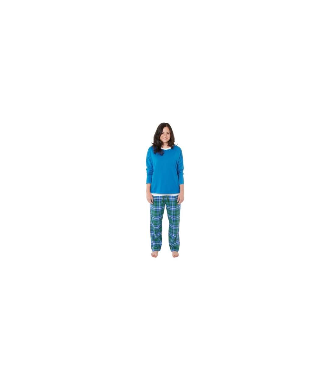 Bas De Pyjama Motif/style Motif Écossais À Carreaux Homme Bleu Sarcelle Loungers-1