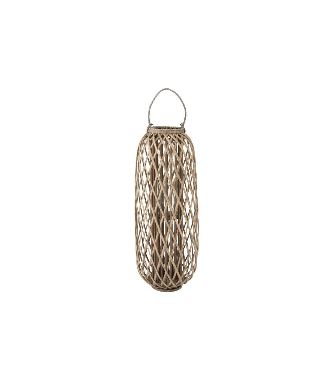 Lanterne Design en Bois Willow 96cm Gris-1