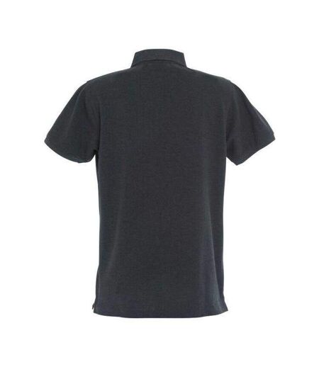 Mens Premium Stretch Polo Shirt Anthracite Melange Clique