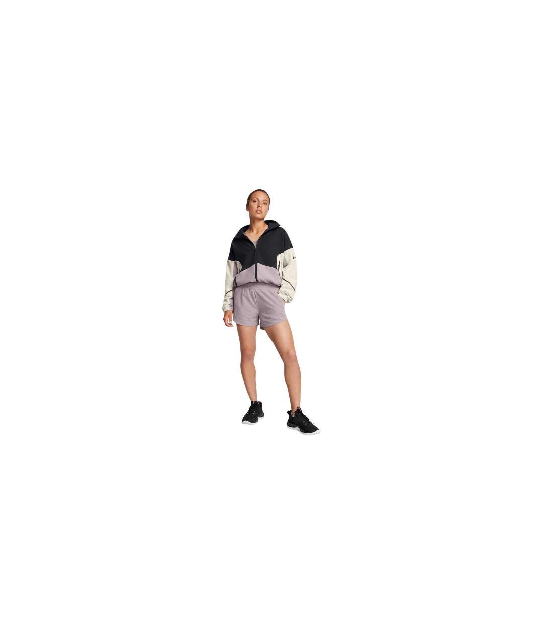 Womens/ladies Lightweight Puffer Jacket Black Melange Under Armour-1