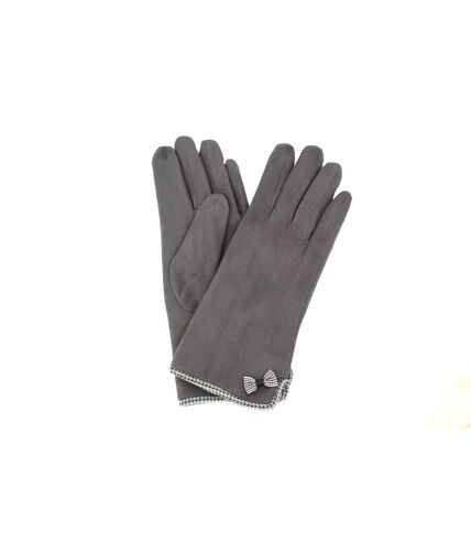 Eastern Counties Leather Womens/Ladies Gaby Faux Suede Touch Screen Gloves (Gants pour écran tactile) (Gris) (One size) - UTEL336
