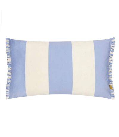 Araya velvet striped cushion cover 30cm x 50cm blue Furn