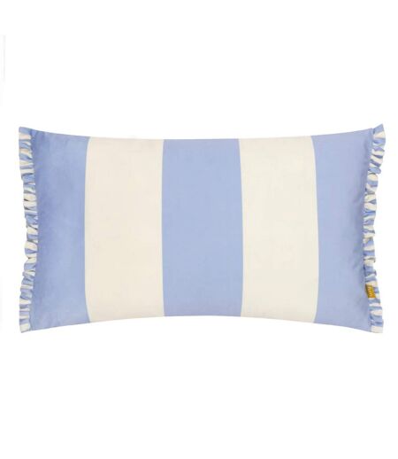 Araya velvet striped cushion cover 30cm x 50cm blue Furn