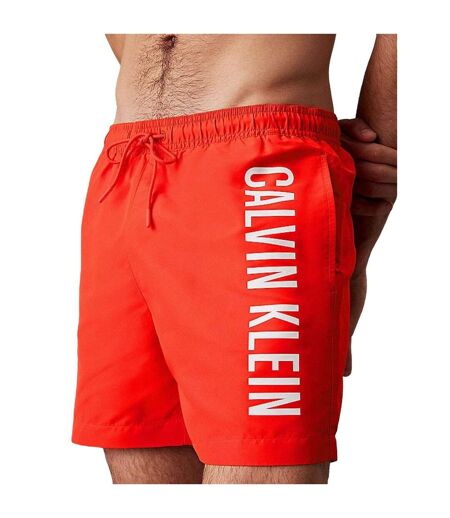 Short De Bain Motif/style Logo Homme Orange Calvin Klein