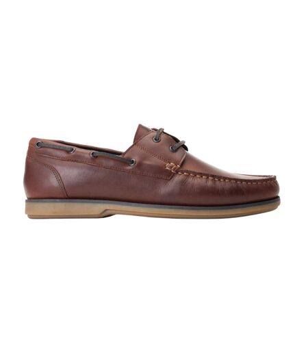 Mens Stern Boat Shoes Burnt Brown Base London