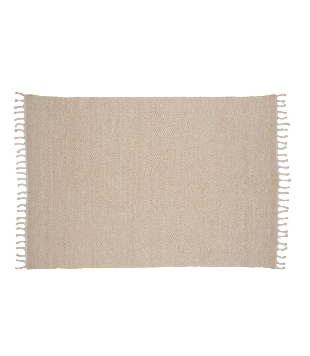 Tapis Déco en Laine Loke 160x230cm Beige-1