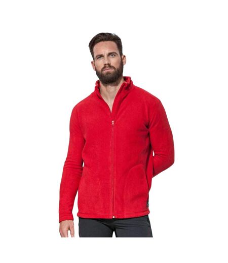 Stedman Mens Active Full Zip Fleece (Scarlet Red) - UTAB292