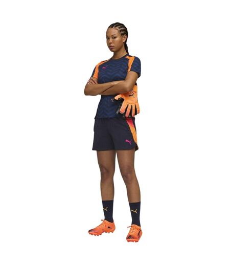 T-shirt Entraînement Femme Bleu Marine Orange Puma