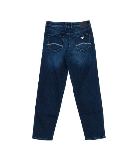 Long worn effect denim pants 6Y5J90-5D25Z woman